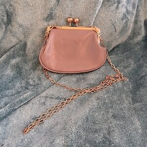 Small dust mauve crossbody Ted Baker w/ rose gold chain